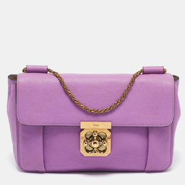 Chloe Purple Leather Medium Elsie Chain Shoulder Bag 1101251