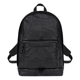 Сумка patchwork leather backpack 'black' Supreme, черный sup-fw19-957 | black