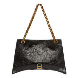 Сумка crush large chain bag 'black' Balenciaga, черный 716332210it1000 | black