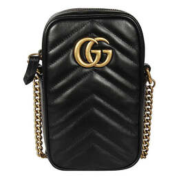 Сумка gg marmont mini-sized single-shoulder bag black Gucci, черный 598597-dtdct-1000 | black