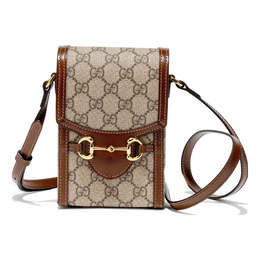 Сумка horsebit 1955 mini bag in gg supreme 'brown' Gucci, коричневый 625615-92tcg-8563 | brown