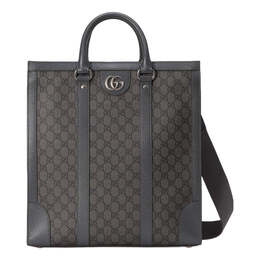Сумка ophidia medium tote bag 'grey black' Gucci, серый 731793-uulhk-8576 | grey/black