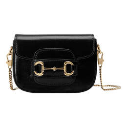 Сумка horsebit 1955 super mini bag 'black' Gucci, черный 760253-aaa7g-1000 | black