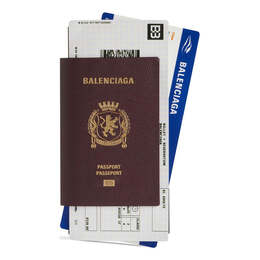 Сумка passport long wallet 2 tickets 'dark red' Balenciaga, красный 7877772aa3r6027 | dark red