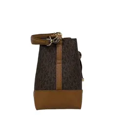 Сумка через плечо Michael Kors Mercer Gallery XS Convertible Bucket MK Signature, цвет Brn/Acorn 6905774342204 | brn/acorn