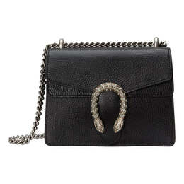 Сумка dionysus leather mini handbag black Gucci, черный 421970-caogn-8176 | black