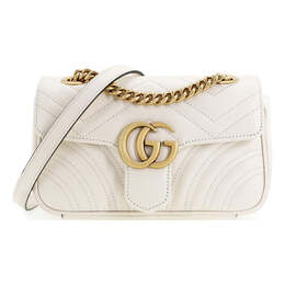 Сумка gg marmont series mini leather clutch white Gucci, белый 446744-dtdit-9022 | white