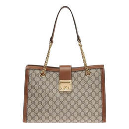 Сумка padlock medium gg shoulder bag 'beige brown' Gucci, бежевый 479197-khnkg-8534 | beige/brown
