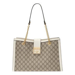 Сумка padlock middle-sized backbag white/brown Gucci, бежевый 479197-khnkg-9761 | cream