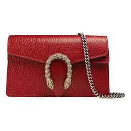 Сумка dionysus series leather bag single-shoulder bag mini-size red Gucci, красный 476432-caogx-8990 | red