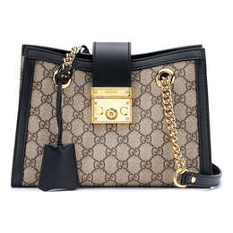 Сумка padlock small gg shoulder bag 'beige black' Gucci, бежевый 498156-khnkg-9769 | beige/black