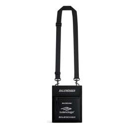 Сумка explorer small pouch with strap 'black' Balenciaga, черный 6559822aaxt1000 | black