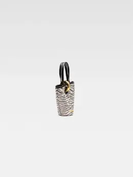 Асимметричная мини-сумка-ведро Ле Бамбола Jacquemus, черно-белый 3700943423894 | black & white zebra