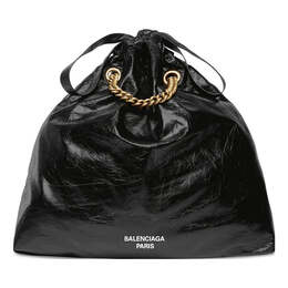 Сумка crush medium tote bag 'black' Balenciaga, черный 742941210it1000 | black