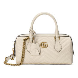 Сумка gg marmont small top handle bag 'white' Gucci, белый 746319-aabzb-9022 | white
