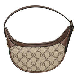 Сумка ophidia retro logo stripe webbing canvas armpit ebony / brown shoulder bag Gucci, бежевый 658551-96iwg-8745 | cream
