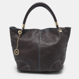 Lancel Dark Brown Leather French Flair Tote 1109309