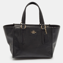 Coach Black Leather Crosby Carryall Tote 1109311