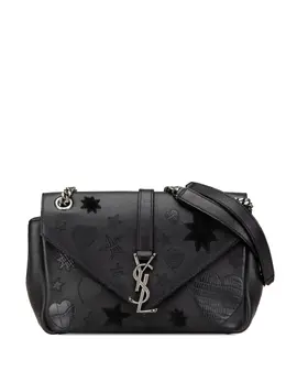 Saint Laurent 2010-2024 Medium Monogram Heart Patchwork Chain Wallet crossbody bag 28891659