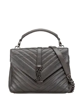 Saint Laurent 2018-2024 Medium Monogram Chevron Sheepskin College satchel 28889520