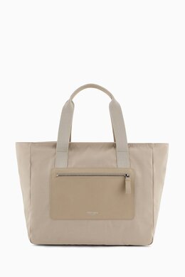 Giorgio Armani Medium Shopper Tote Bag in Nylon & Pebbled Leather 217688166_179