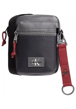 Сумка Calvin Klein с текстильной вставкой, серый/синий 93878 | grey