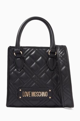 Love Moschino Quilted Top-handle Bag in Faux Leather 217949965_2709
