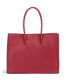 Сумка-Шоппер Myrtha макси из зерненой кожи с логотипом Coccinelle, красный e1qbb180201-r16 | rot