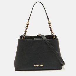 Michael Kors Black Saffiano Leather Portia Top Handle Bag 1110322