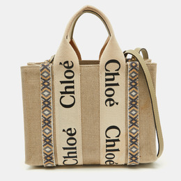 Chloe Beige Canvas Small Woody Tote 1109925
