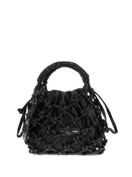 Kurt Geiger London small macramé crystal-embellished tote bag 28751770