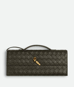 Клатч Andiamo Bottega Veneta, нейтральный/серо-зеленый 741511vcpp33387 | нейтральный серо-зеленый