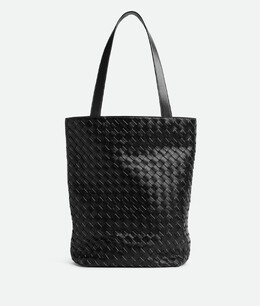 Маленькая сумка-тоут с узором «север-юг» Bottega Veneta 766806v3ki11148 | натуральный / черный