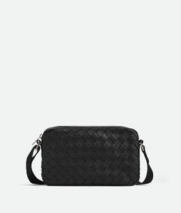 Маленькая сумка для фотокамеры Intrecciato Bottega Veneta, черный 755923v2hl18803 | черный