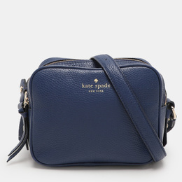 Kate Spade Blue Leather Mulberry Street Pyper Double Zip Crossbody Bag 1112857