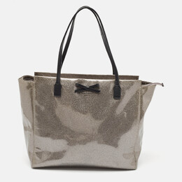 Kate Spade Dark Beige Glitter PVC Mavis Street Taden Tote 1113592