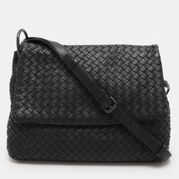 Bottega Veneta Black Intrecciato Leather Shoulder Bag 1113520