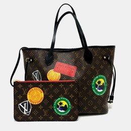 Louis Vuitton Brown Monogram Canvas World Tour Neverfull MM Tote Bag 1111551
