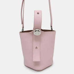 Loewe Pink Leather Size Mini Pebble Bucket Bag 1111220