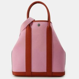 Hermes Pink/Rouge Duchesse Toilet Officer Vache Leather Garden Party 36 Bag 1111203