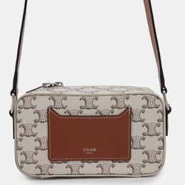 Celine Tan/Ecru PVC Coated Canvas Triomphe Shoulder Bag 1111144