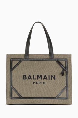 Balmain B-Army 42 Shopper Bag in Canvas & Leather 217949070_508