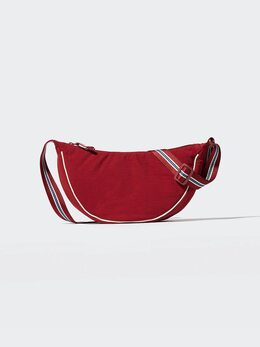 Круглая мини-сумка через плечо с подкладкой Uniqlo, цвет 15 красный 477115 | 15 red