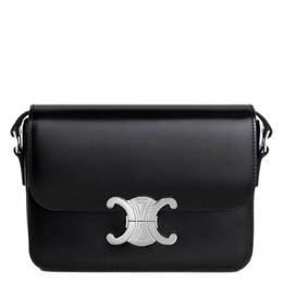 Celine Shiny Calfskin Teen Triomphe Bag In Black 188423bf4.38si