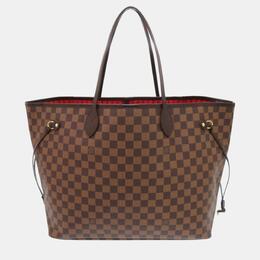 Louis Vuitton Brown Coated Canvas Damier Ebene Neverfull GM Tote Bag 1114649