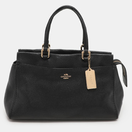 Coach Black Leather Fulton Satchel 1113652