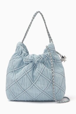 Tory Burch Mini Fleming Hobo Bag in Denim 218158853_14