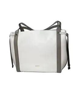 DKNY Lopez Large White Leather Women's Shoulder Bag r02cmi73xgu