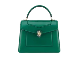 Сумка Serpenti forever среднего размера с верхней ручкой Bvlgari, зеленый 293663 | green