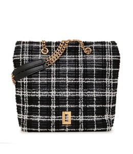 Сумка lafayette из шениль в клетку Karl Lagerfeld, черный lh2bz6by | black/white